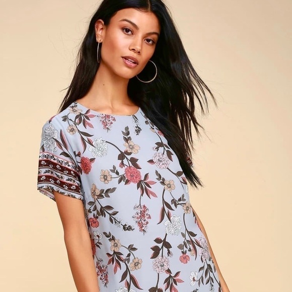Lulu’s Boho “Floral Flirt” Cute Tshirt Shift Dress - Picture 9 of 13